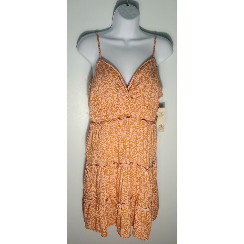 No Boundaries NEW Womens Orange Whimsicle Tiered Sundress Size XL Boho Beach
